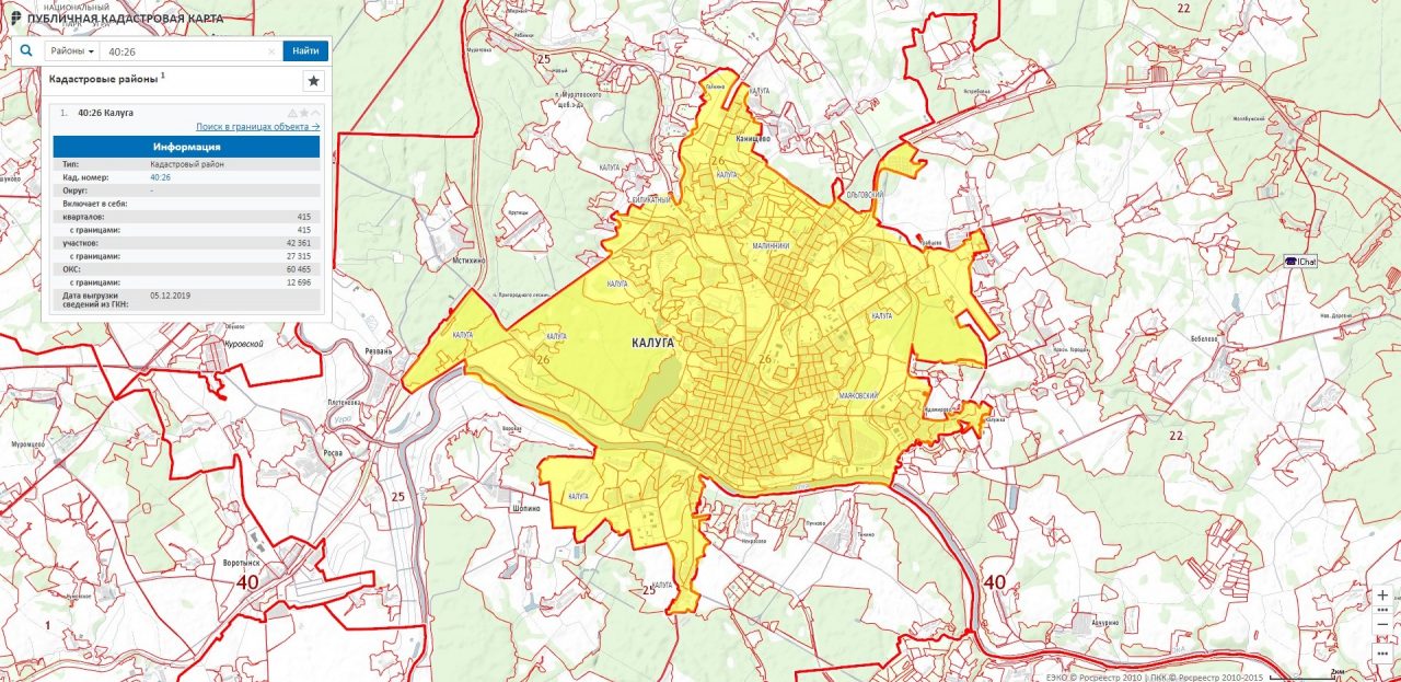 Кадастровая карта ленинградской 2023